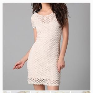 Free People Cream Crotchet dress